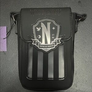 Wednesday Primark Black Crossbody Bag with Emblem